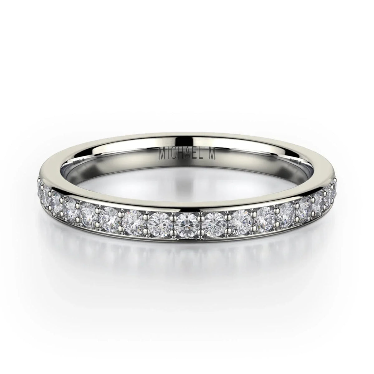 MICHAEL M Wedding Bands 18K White Gold Wedding band R324B