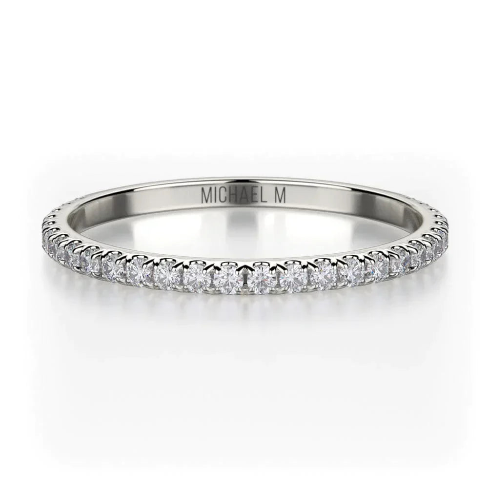 MICHAEL M Wedding Bands 18K White Gold Wedding band R706B R706BWG