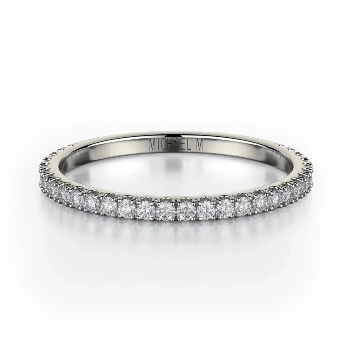 MICHAEL M Wedding Bands 18K White Gold Wedding band R742B