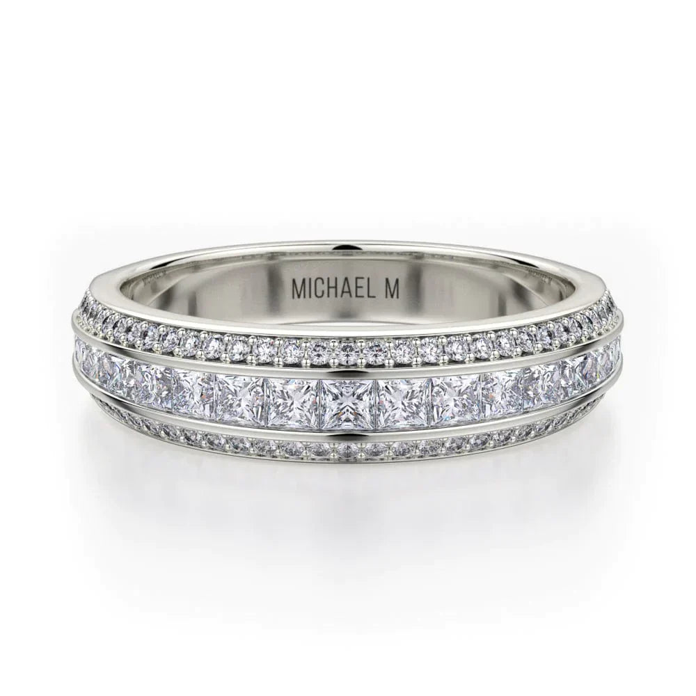 MICHAEL M Wedding Bands White Gold Wedding band R401SB R401SBWG