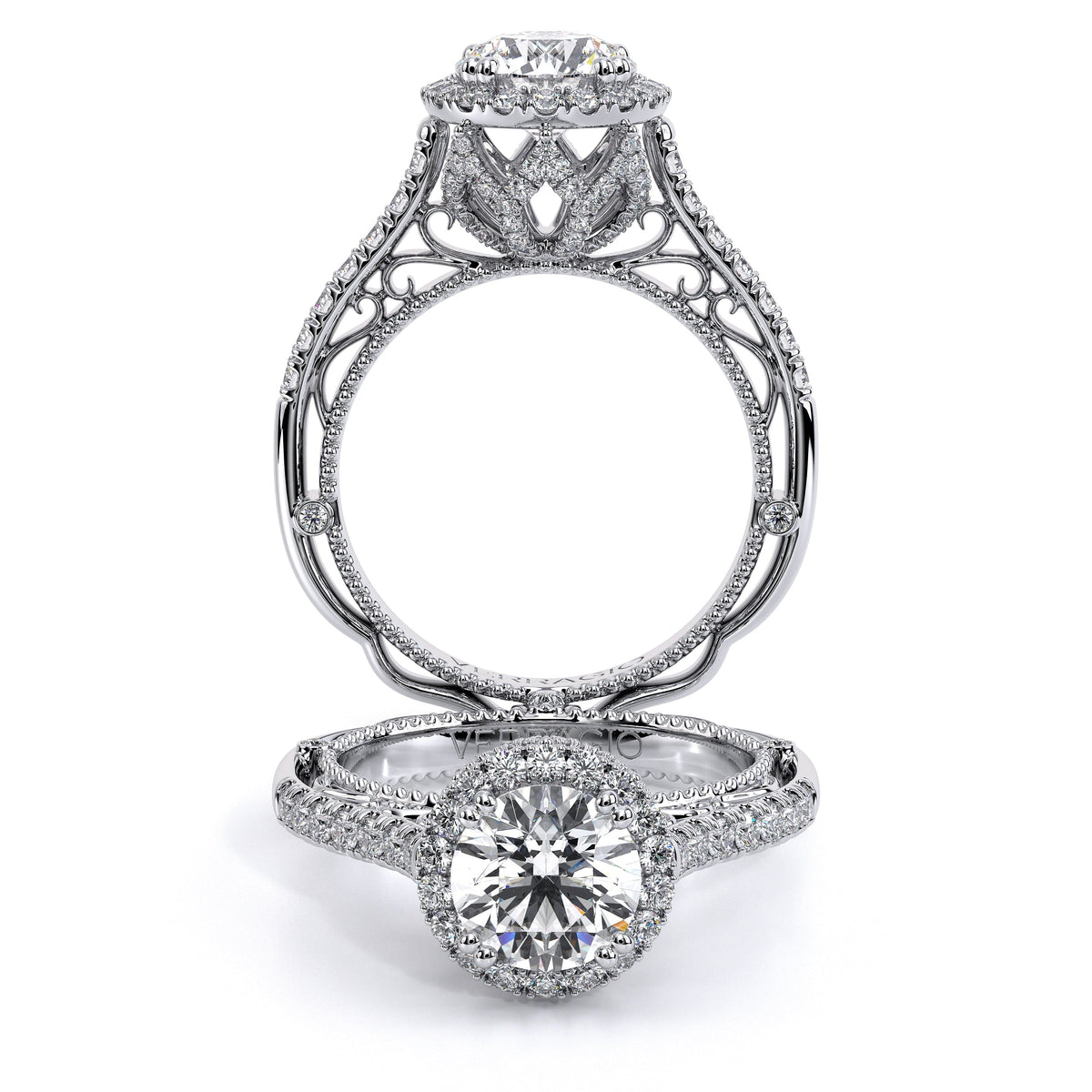 Verragio Halo Round Engagement Ring