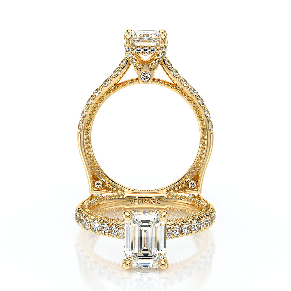 Verragio Halo Emerald Engagement Ring