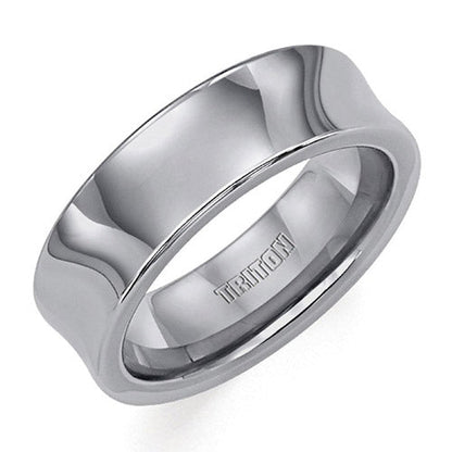 Goldman white tungsten carbide men���s 7mm wedding band