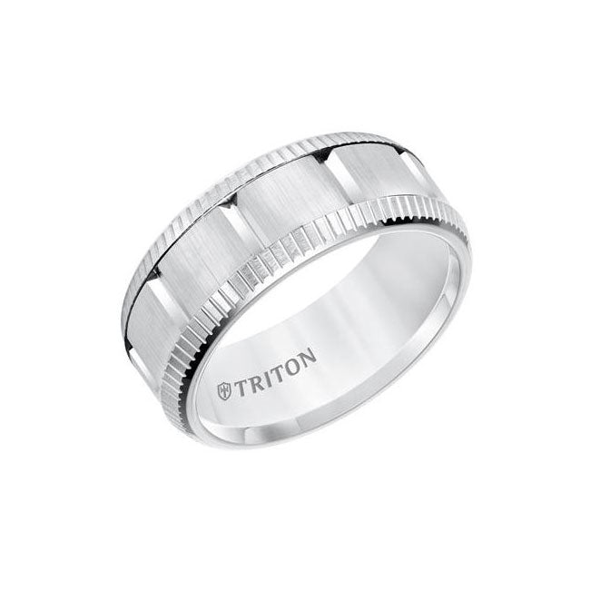 Triton Multi Piece White Tungsten Carbide Comfort Fit Band 11-01-5812