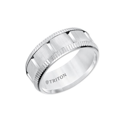 Triton Multi Piece White Tungsten Carbide Comfort Fit Band 11-01-5812