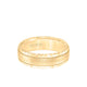 7MM Men's Wedding Band - Soft Sand Finish and Round Edge with Rope Detail and Milgrain Accents