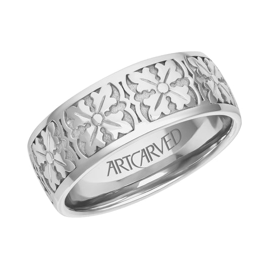 8MM Carved Wedding Band