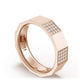 Diamond Faceted - Partial Coverage Wedding Band in Satin Finish  - 6mm