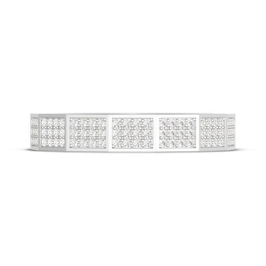 Diamond Faceted - Full Coverage Wedding Band in High Polish  - 4mm