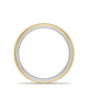 Classic Two-Tone Rounded Wedding Band in Satin Finish