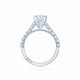 Tacori 18k White Gold Sculpted Crescent Round Diamond Engagement Ring Setting (0.2 CTW)