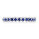 Round Bezel Droplet Wedding Band with Sapphire