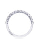 Round Bezel Droplet Wedding Band with Sapphire