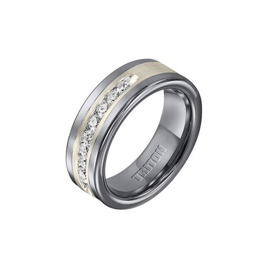 Triton 8mm Tungsten Carbide Comfort Fit Wedding Band 21-2388