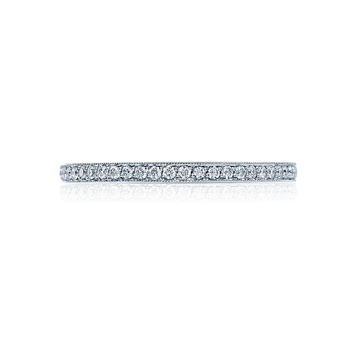 Tacori 18k White Gold Ribbon Diamond Eternity Wedding Band (0.39 CTW)