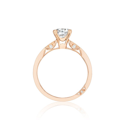 Tacori 18k Rose Gold Simply Tacori Round Diamond Engagement Ring Setting (0.05 CTW)