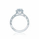 Tacori 18k White Gold White Gold Reverse Crescent Engagement Ring Setting (0.51 CTW)