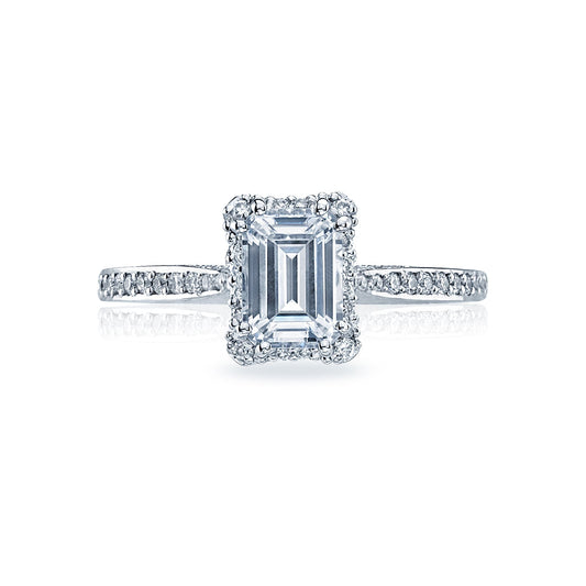 Tacori Platinum Dantela Emerald Engagement Ring Setting (0.25 CTW)