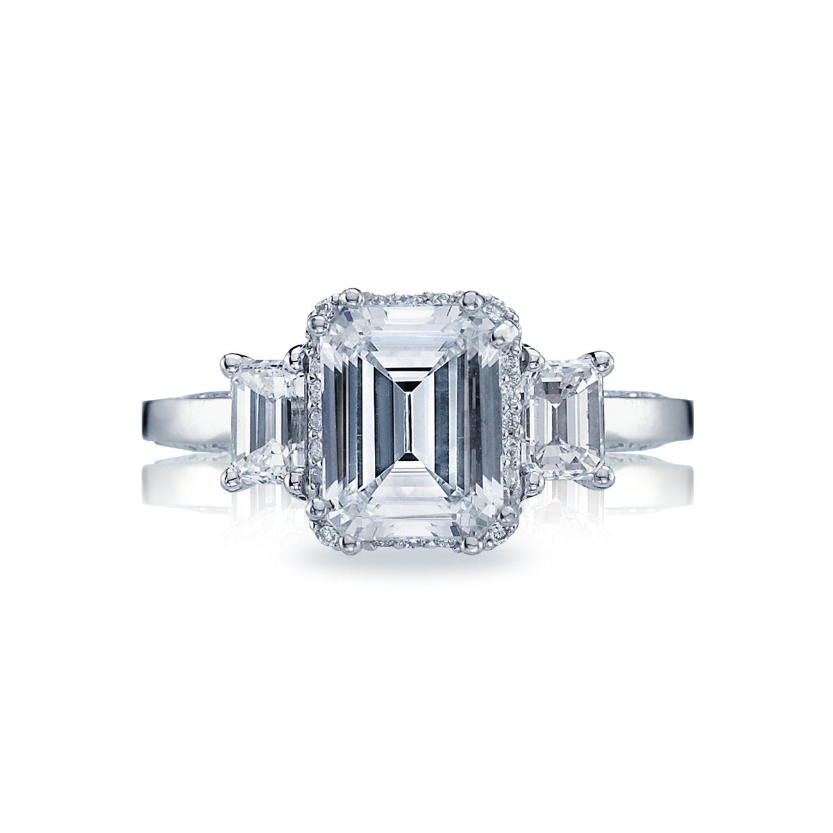 Tacori 18k White Gold Dantela Engagement Ring Setting (0.76 CTW)