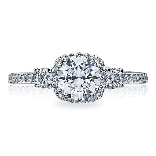 Round 3-Stone Engagement Ring
