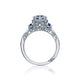 Tacori Platinum Dantela Round Diamond Engagement Ring Setting (0.26 CTW Diamond, 0.65CTW Sapphire)