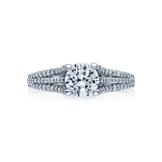 Tacori 18k White Gold Simply Tacori Round Diamond Engagement Ring Setting (0.38 CTW)