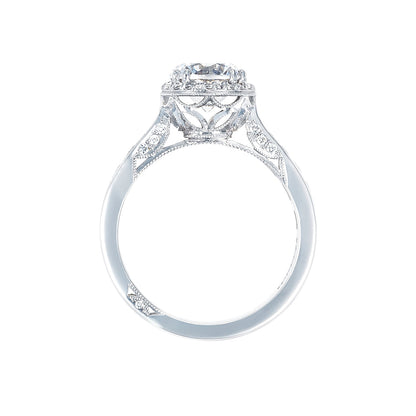 Tacori White Gold Dantela Round Diamond Engagement Ring Setting (0.53 CTW)