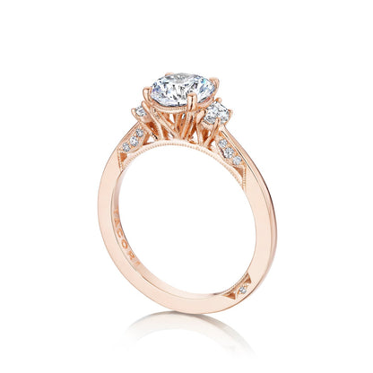 Tacori 18k Rose Gold Simply Tacori Round Diamond Engagement Ring Setting (0.28 CTW)