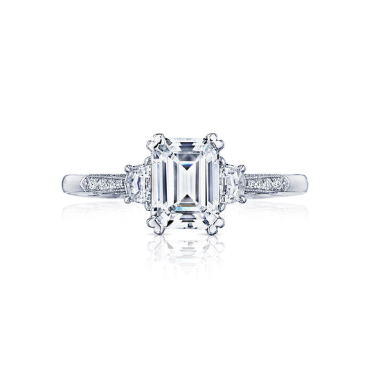 Tacori 18k White Gold White Gold Simply Tacori Engagement Ring Setting (0.34 CTW)
