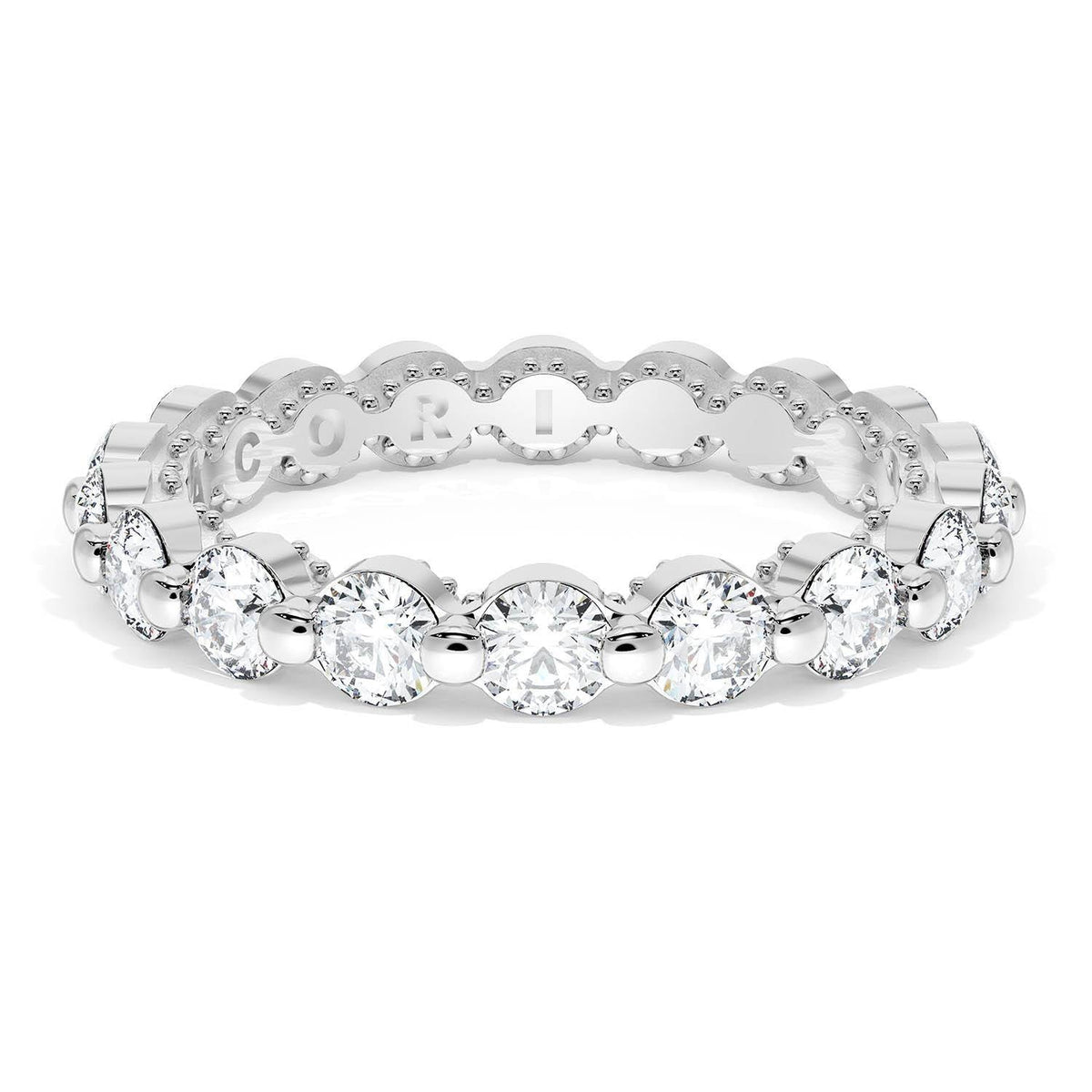 Round Diamond Wedding Band, 3.40mm