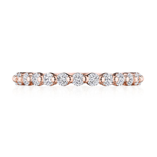 Round Diamond Wedding Band, 2mm