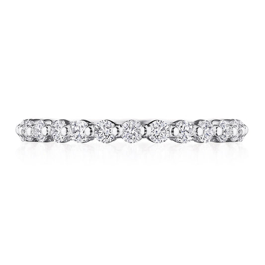 Round Diamond Wedding Band, 2mm
