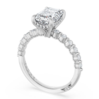 Emerald Solitaire Engagement Ring