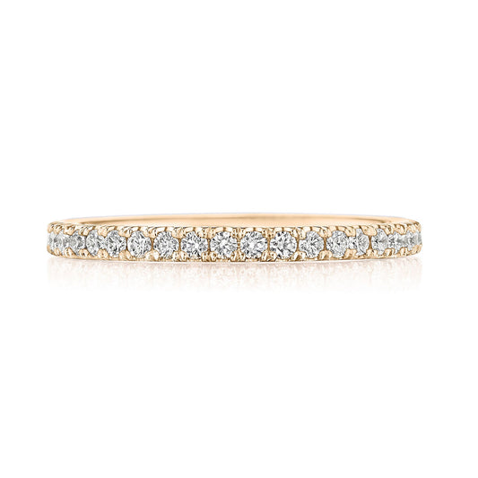 French Pav�� Diamond Wedding Band - 2mm