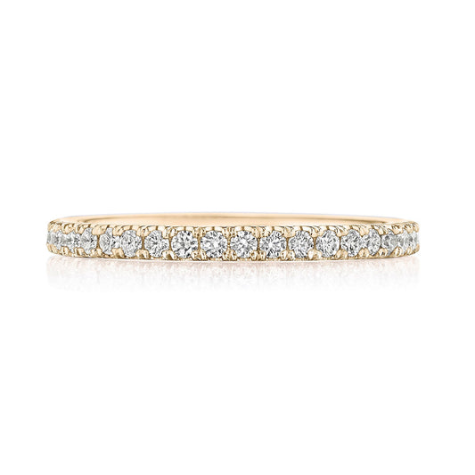 French Pav�� Diamond Wedding Band - 2mm