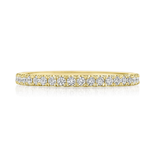 French Pav�� Diamond Wedding Band - 2mm