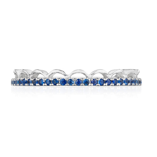 Crescent Crown Ring with Sapphire