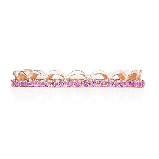 Crescent Crown Ring with Pink Sapphire