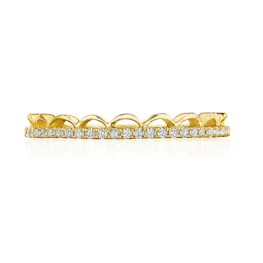 Crescent Crown Ring with Diamond