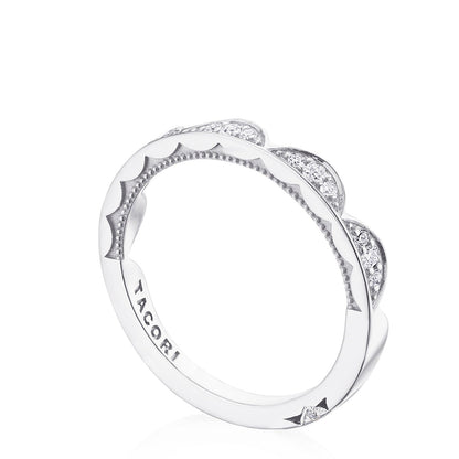 Crescent Crown Ring with Diamond