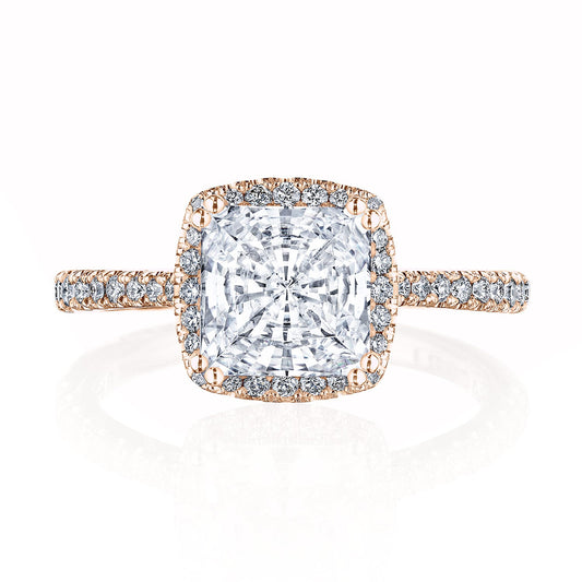 Princess with Cushion Bloom Engagement Ring