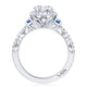 Pear 3-Stone Engagement Ring with Blue Sapphire