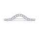 French Pav������ Diamond Contour Wedding Band