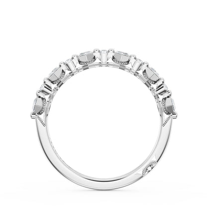 Carr������ and Round Diamond Wedding Band, 3.70mm