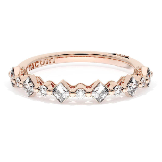 Carr������ and Round Diamond Wedding Band, 3.70mm
