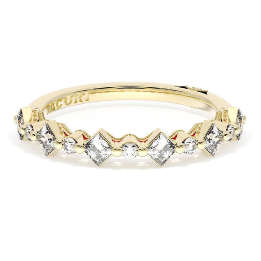 Carr������ and Round Diamond Wedding Band, 3.70mm