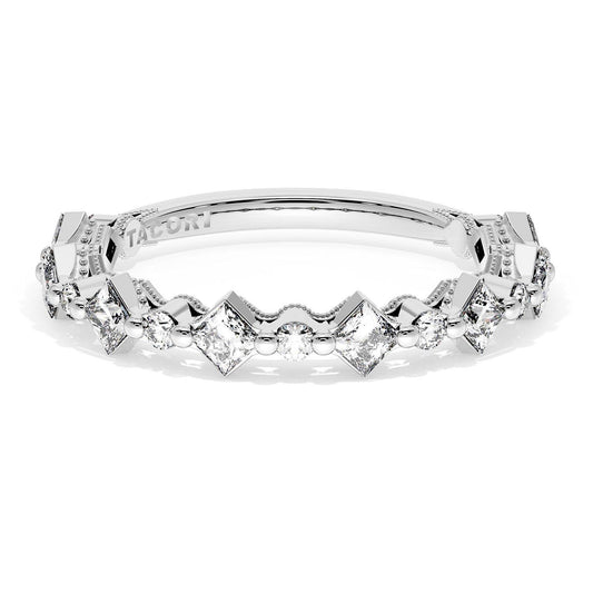 Carr������ and Round Diamond Wedding Band, 3.70mm