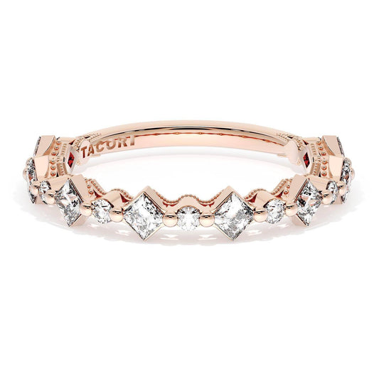Carr������ and Round Diamond Wedding Band, 3.70mm