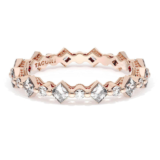 Carr������ and Round Diamond Wedding Band, 3.70mm