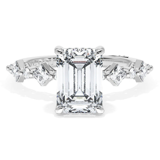 Emerald Solitaire Engagement Ring